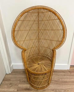 Wicker Throne Chair