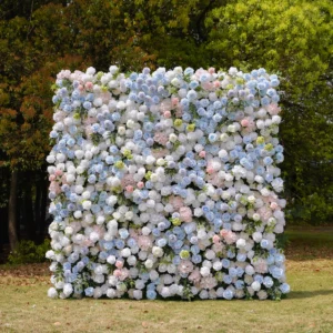 Blue Pink and White